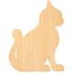 Bamboo Cat Shaped Cutting Board Wooden Serving Board Kitchen Chopping Board Bamboo Wood Cheese Charcuterie Board Platter Laser Engraving Board for Customized Housewarming Gift,11.81x14.96x0.59"