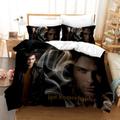 Damon Salvatore Bedding Set, The Vampire Diaries Duvet Cover Set, 3 Pieces 3D Printed Ian Somerhalder Bed Linen Set (7,135 * 200cm)