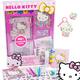 Hello Kitty DIY Glitter Micro Journal by Horizon Group USA, 40+ Stationery Accessories Including Hello Kitty Stickers, Surprise Keychain, Interchangeable Binder Discs, Squishy Glitter Cover & More