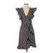 Giambattista Valli Casual Dress - Wrap: Black Print Dresses - Women's Size 38