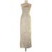 JS Collection Cocktail Dress - Sheath Strapless Sleeveless: Tan Solid Dresses - Women's Size 6