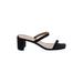 Banana Republic Mule/Clog: Slip On Chunky Heel Minimalist Black Print Shoes - Women's Size 8 - Open Toe