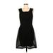 Marc New York Andrew Marc Cocktail Dress - A-Line: Black Chevron/Herringbone Dresses - Women's Size 8