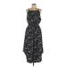 Shein Casual Dress - Midi Square Sleeveless: Black Dresses - Women's Size Large