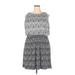 Cato Casual Dress - A-Line: Gray Print Dresses - Women's Size 18