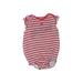 Majestic Short Sleeve Onesie: Red Print Bottoms - Size 12 Month