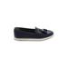 MICHAEL Michael Kors Flats: Slip-on Platform Classic Blue Solid Shoes - Women's Size 6 1/2 - Almond Toe