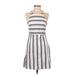 Old Navy Casual Dress - Fit & Flare: Ivory Stripes Dresses - Women's Size 2