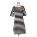 Gap Casual Dress - Shift: Gray Stripes Dresses - Women's Size X-Small