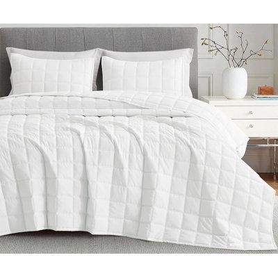 Chezmoi Collection Tencel Modal Bedding Collection TENCEL Quilt Set Polyester/Polyfill in White | Queen | Wayfair Cosmo-Quilt-White-Queen