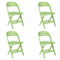 Safavieh Billy Folding Chair Plastic/Resin/Wood in Green | Wayfair FOX3501C-SET4