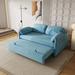 Mercer41 Shareva 54" Velvet in Blue | 23.6 H x 54 W x 34 D in | Wayfair Sofas 11F1DA2ABC4E46F298206EBFE153D53C