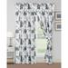 Millwood Pines Caeleigh Microfiber Semi-Sheer Curtain Pair 84.0 H x 60.0 W in black/brown/gray/whiteMicrofiber in White/Black/Gray | Wayfair