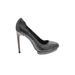 BCBGMAXAZRIA Heels: Pumps Stilleto Cocktail Party Silver Shoes - Women's Size 7 - Round Toe