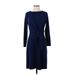 J.Crew Casual Dress - Sweater Dress: Blue Solid Dresses - Women's Size X-Small