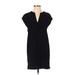 Theory Casual Dress - Shift: Black Solid Dresses - Women's Size P