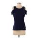 MICHAEL Michael Kors Active T-Shirt: Blue Polka Dots Activewear - Women's Size Small