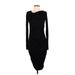 Bailey 44 Casual Dress - Midi: Black Solid Dresses - Women's Size Medium