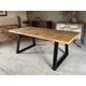 Handmade Rustic Dining Table, Metal Leg Dining Table, Metal Wooden Dining Table, Industrial Dining Table, Wooden Dining Table