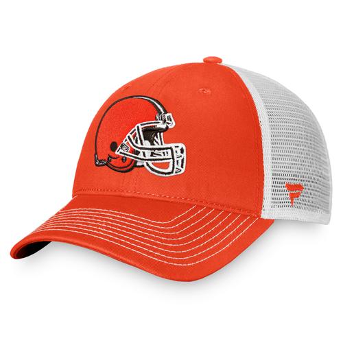 Orange/weiße Cleveland Browns Fundamental Trucker Unstrukturierte verstellbare Mütze für Herren