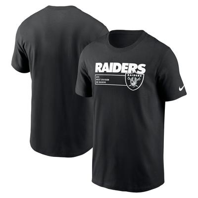 Nike – Schwarzes Las Vegas Raiders Division – Essential T-Shirt für Herren Image