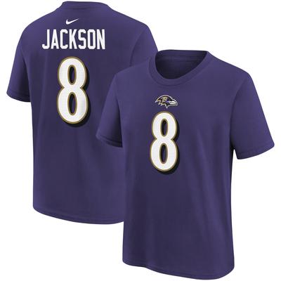 Nike Lamar Jackson Lila Baltimore Ravens Spielername und Nummer T-Shirt für Jugendliche Image