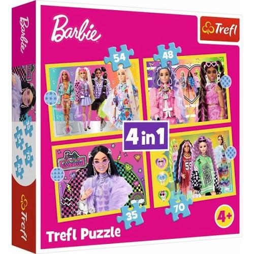 4 in 1 Puzzle Barbie 35,48,54,70 Teile - Trefl S.A.