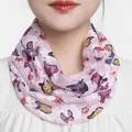 Korean Female Hollow Lace Butterfly Print Fake Collar Neck Guard Scarf Summer Sunscreen Sunshade