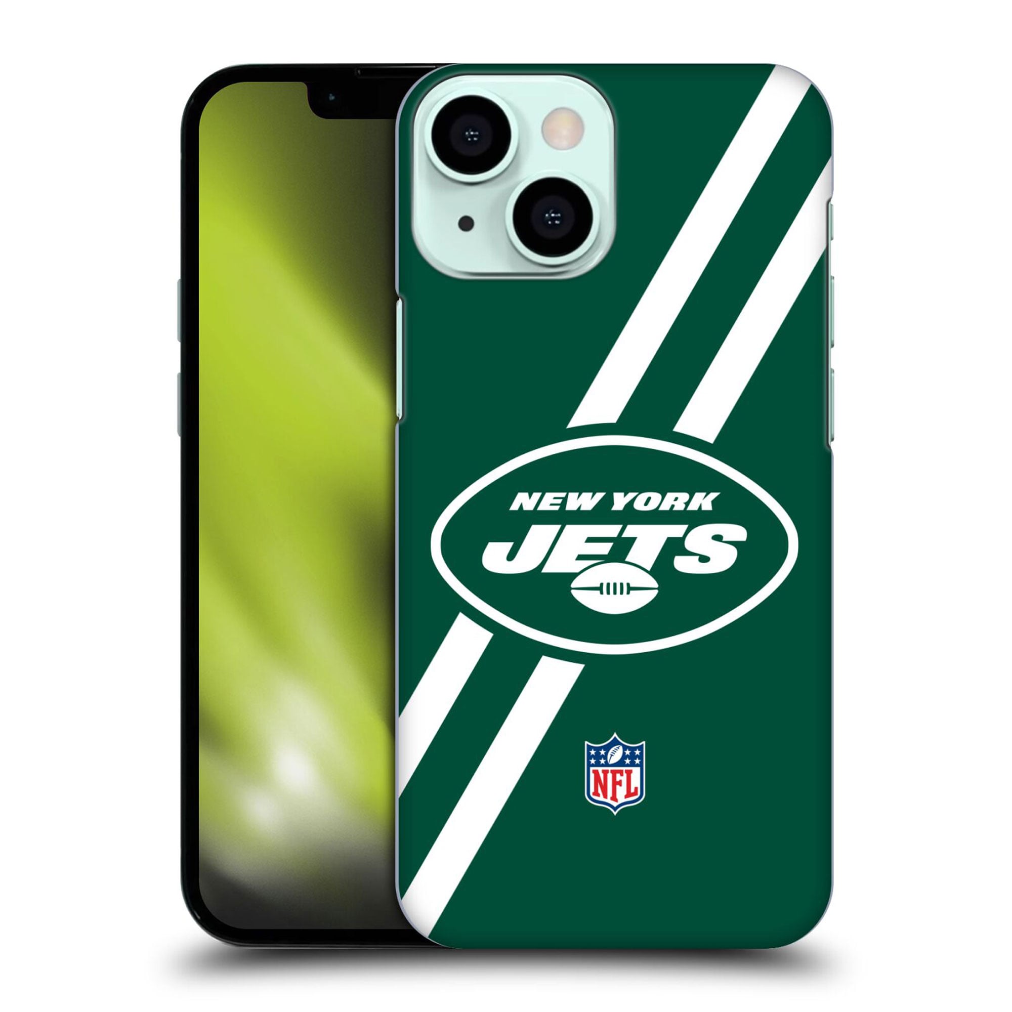 Coque New York Jets rigide avec logo à rayures - iPhone