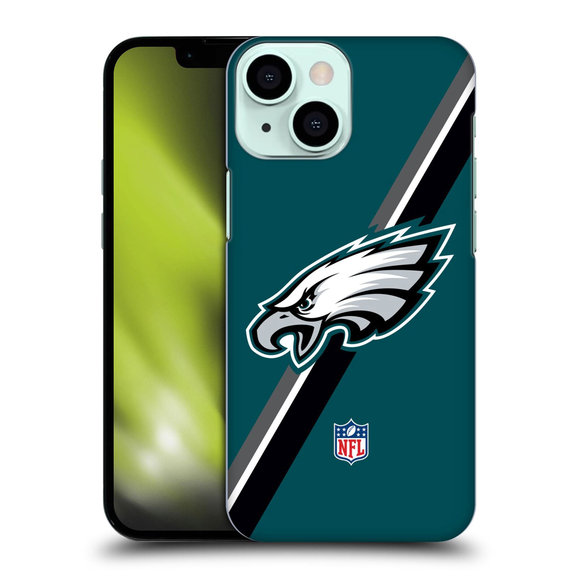 Coque Philadelphia Eagles rigide avec logo à rayures - iPhone