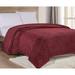 Décor&More HomeEssentials Extra Heavy and Plush Chevron Braided King Size Microplush Jacquard Blanket (102" x 86") - Burgundy