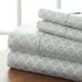 4 Pcs Ultra Soft Printed Bed Sheet Set in Queen Size