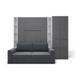 INVENTO Vertical Wall Bed with a Sofa, 2 cabinets and a Wardrobe, Full XL