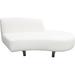 Ikka 67 Inch Armless Right Facing Chaise Lounger, White Faux Sheepskin