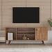 TV Stand Entertainment Center with Open Storage Shelves & Cabinet for TVs up to 60", TV Console Cabinets for Living Room