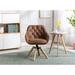 Velvet Upholstered Armles Home Office Chair, Modern Solid Wood Side Chair, Elegant Tufted Back Vanity Chair for Bedroom/Office