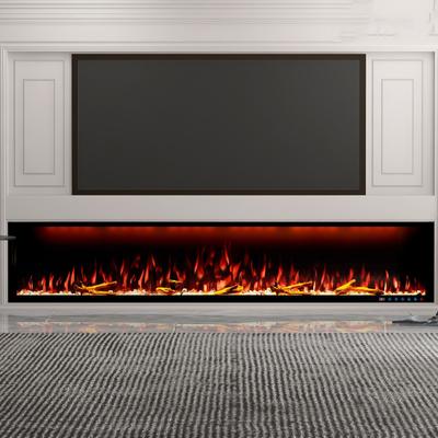 Clihome 42-88" Recessed Wall-Mounted Smart Control Electric Fireplace