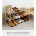 Yamazaki Home Stackable Shoe Rack, Steel, Holds up to 4 pairs of shoes per shelf, Holds 6.6 lbs, Expandable