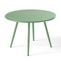 Table basse ronde en métal vert cactus