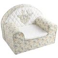 Fauteuil club en coton blanc