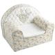 Fauteuil club en coton blanc