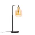Lampe de table en verre orange