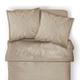 Housse de couette mastic 100% coton 57 fils 240 x 260 cm taupe