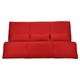 Banquette clic-clac avec matelas latex rouge 130 x 190 cm