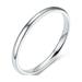 KIHOUT Deals Temperament Versatile 2MM Thin Titanium Steel Ring Female Fashion Plain Ring Tail Ring Jewelry