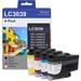 LC3039 High Yield Ink Cartridges(4Pack 1BK/1C/1M/1Y) - LC3039XXL Ink Cartridge Set Replacement for Brother LC3039 Ink MFC-J5845DW MFC-J5945DW MFC-J6545DW Printer LC3039 Ink Cartridge