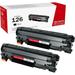 High-Yield 126 Black Toner Cartridge (2-Pack) - CRG126 Toner Replacement for Canon 126 Toner for ImageClass LBP6200d LBP6230dw LBP6230dn LBP6200 LBP6230 Printer 3483B001