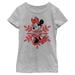 Girl's Youth Mad Engine Minnie Mouse Heather Gray Mickey & Friends Snowflake Graphic T-Shirt