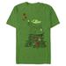 Men's Mad Engine Grogu Kelly Green The Mandalorian Christmas Tree Ornaments Graphic T-Shirt