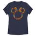 Women's Mad Engine Minnie Mouse Navy Mickey & Friends Fall Leaves Graphic T-Shirt